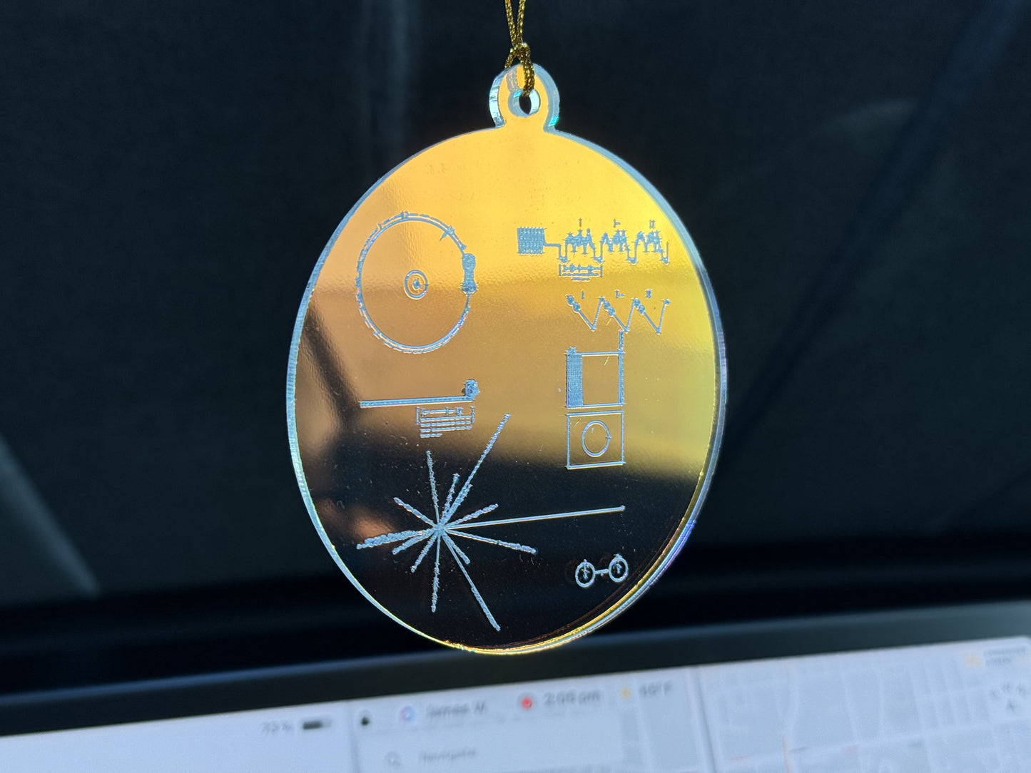 Voyager Golden Record Ornament In Iridescent Colorway