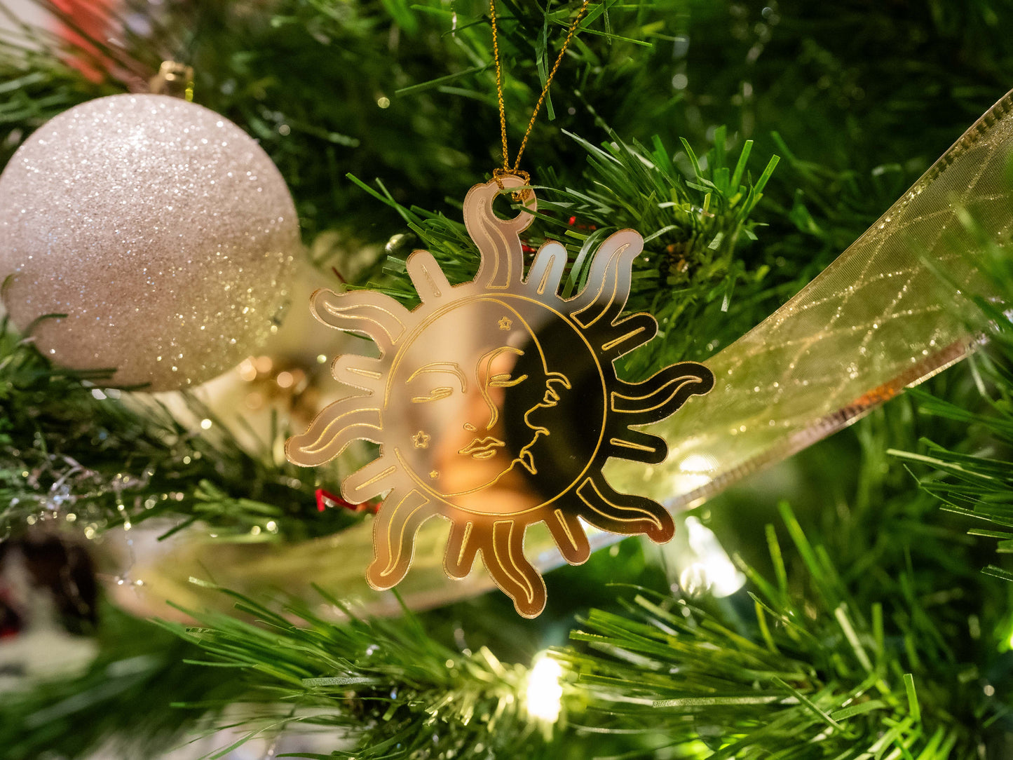 Sun and Moon Star and Crescent Folklore Ornament