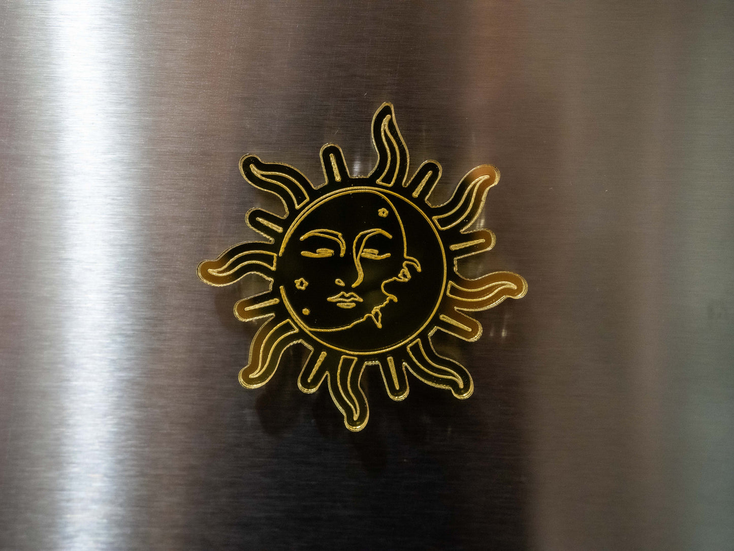 Sun and Moon Star and Crescent Fridge Folklore Magnet
