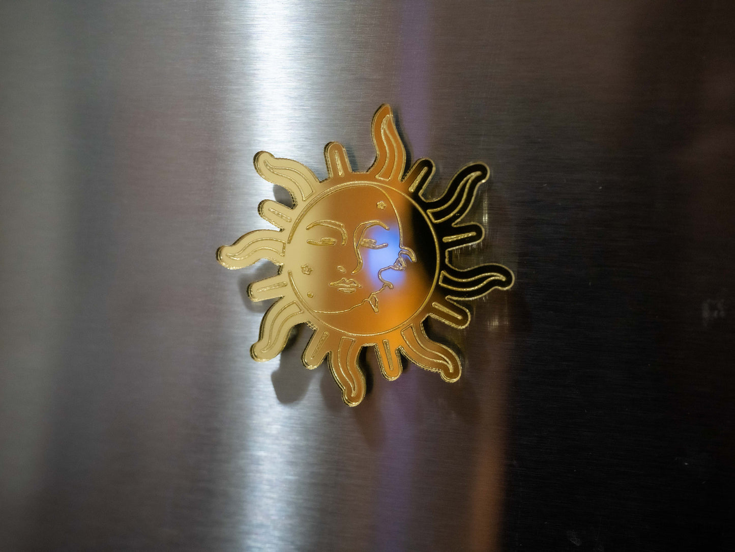 Sun and Moon Star and Crescent Fridge Folklore Magnet