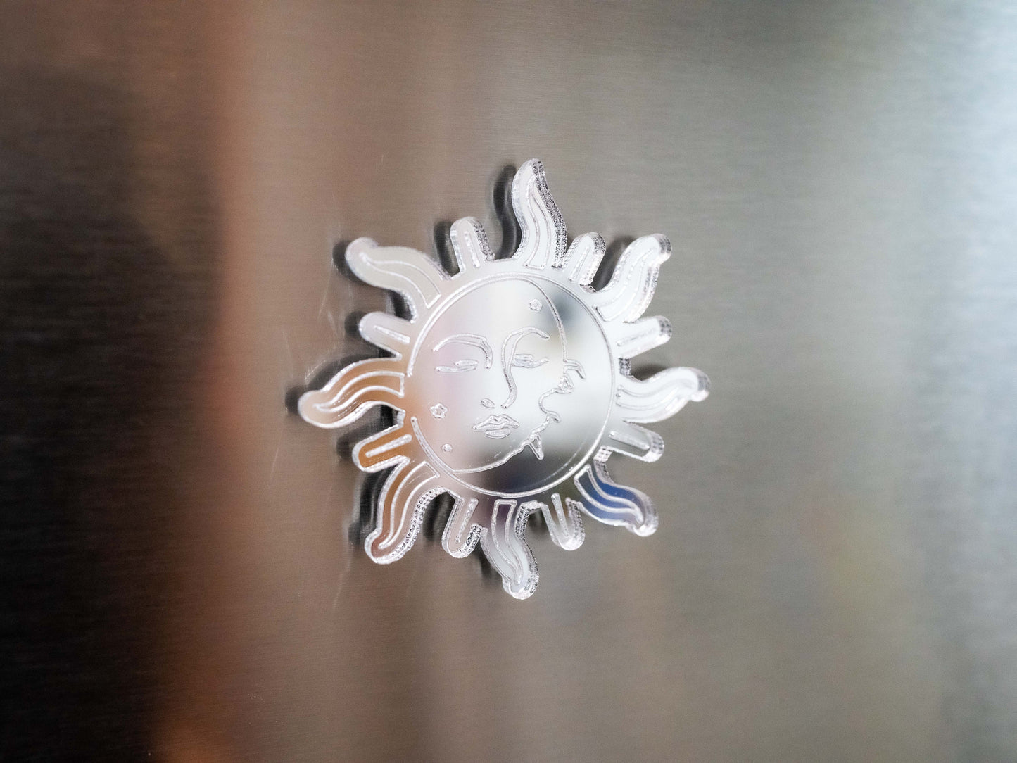 Sun and Moon Star and Crescent Fridge Folklore Magnet