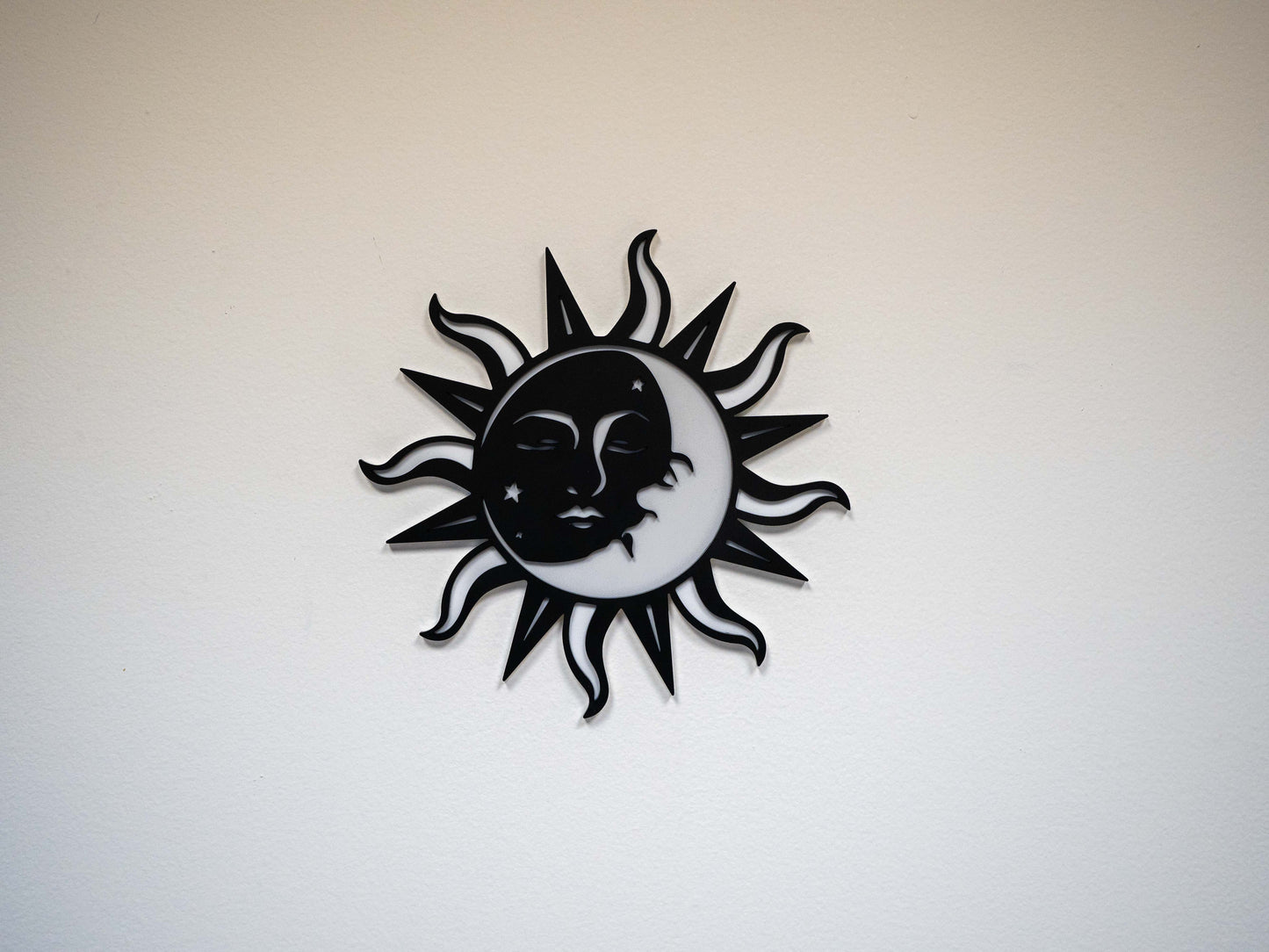 Sun and Moon Star and Crescent Folklore Wall Art