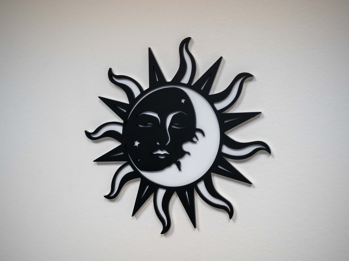 Sun and Moon Star and Crescent Folklore Wall Art