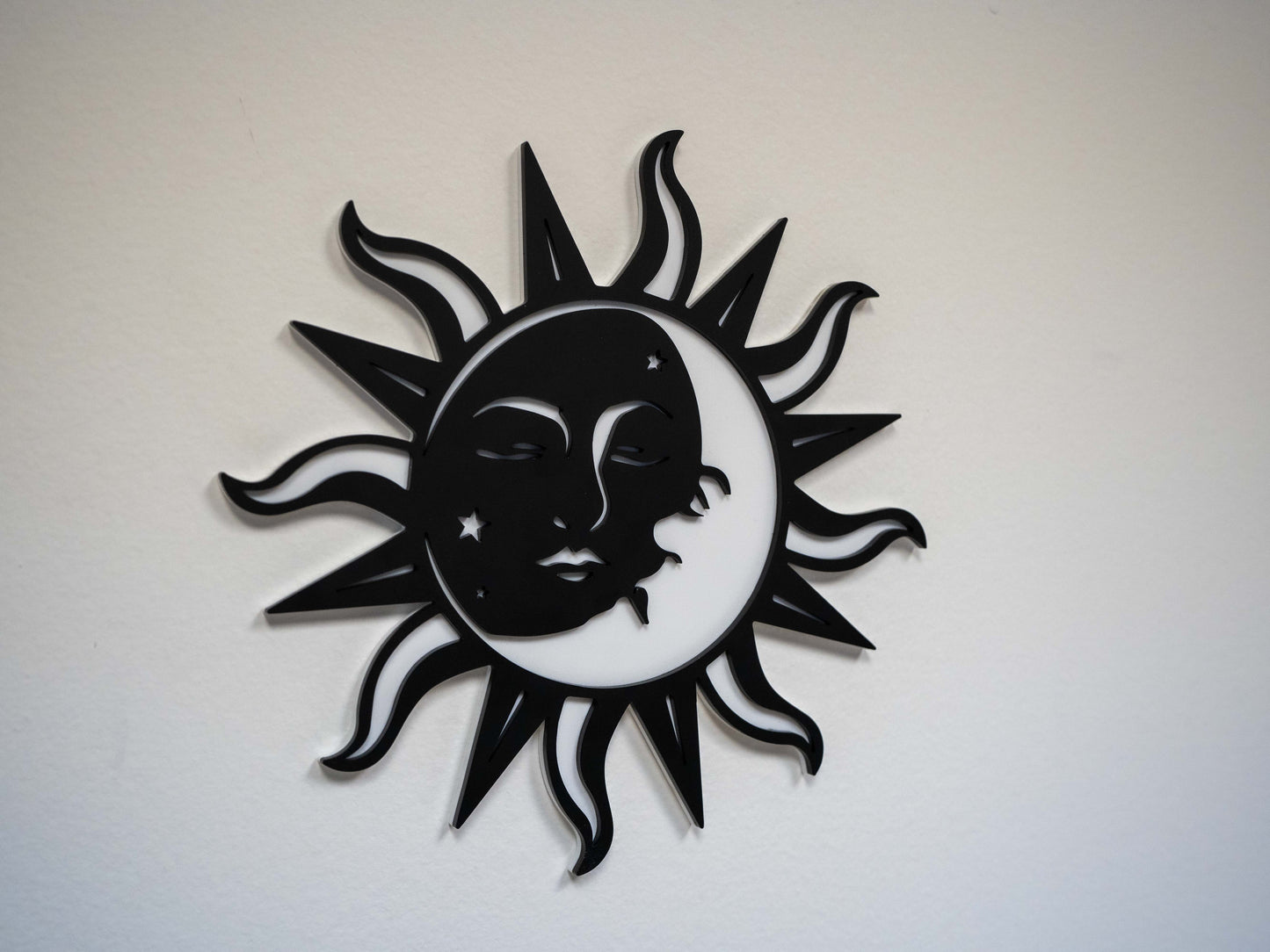 Sun and Moon Star and Crescent Folklore Wall Art