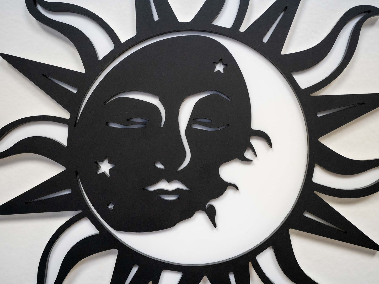 Sun and Moon Star and Crescent Folklore Wall Art