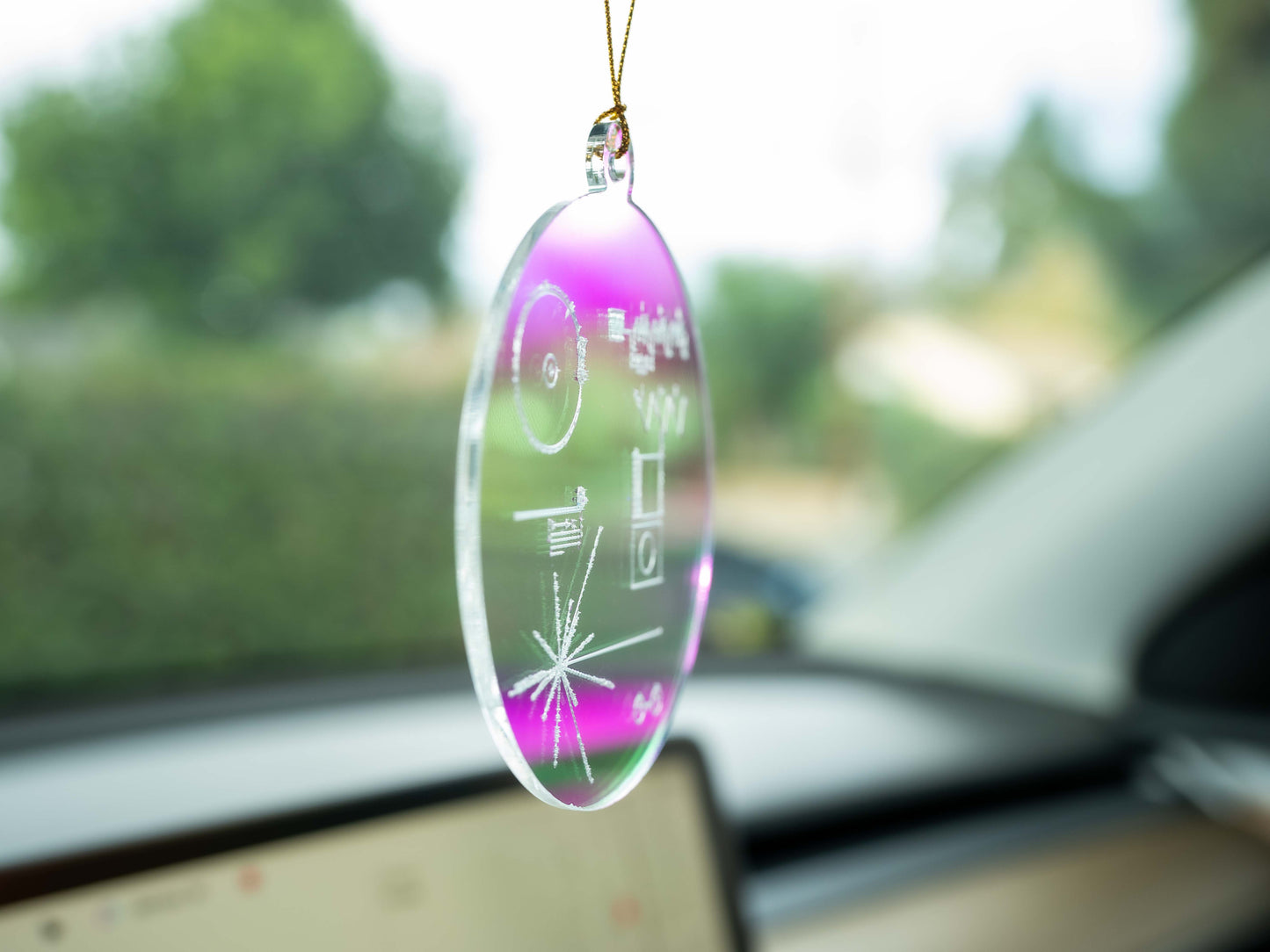 Voyager Golden Record Ornament In Iridescent Colorway