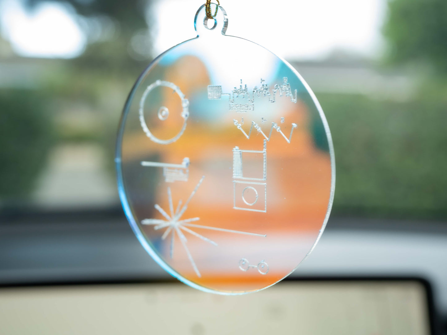 Voyager Golden Record Ornament In Iridescent Colorway