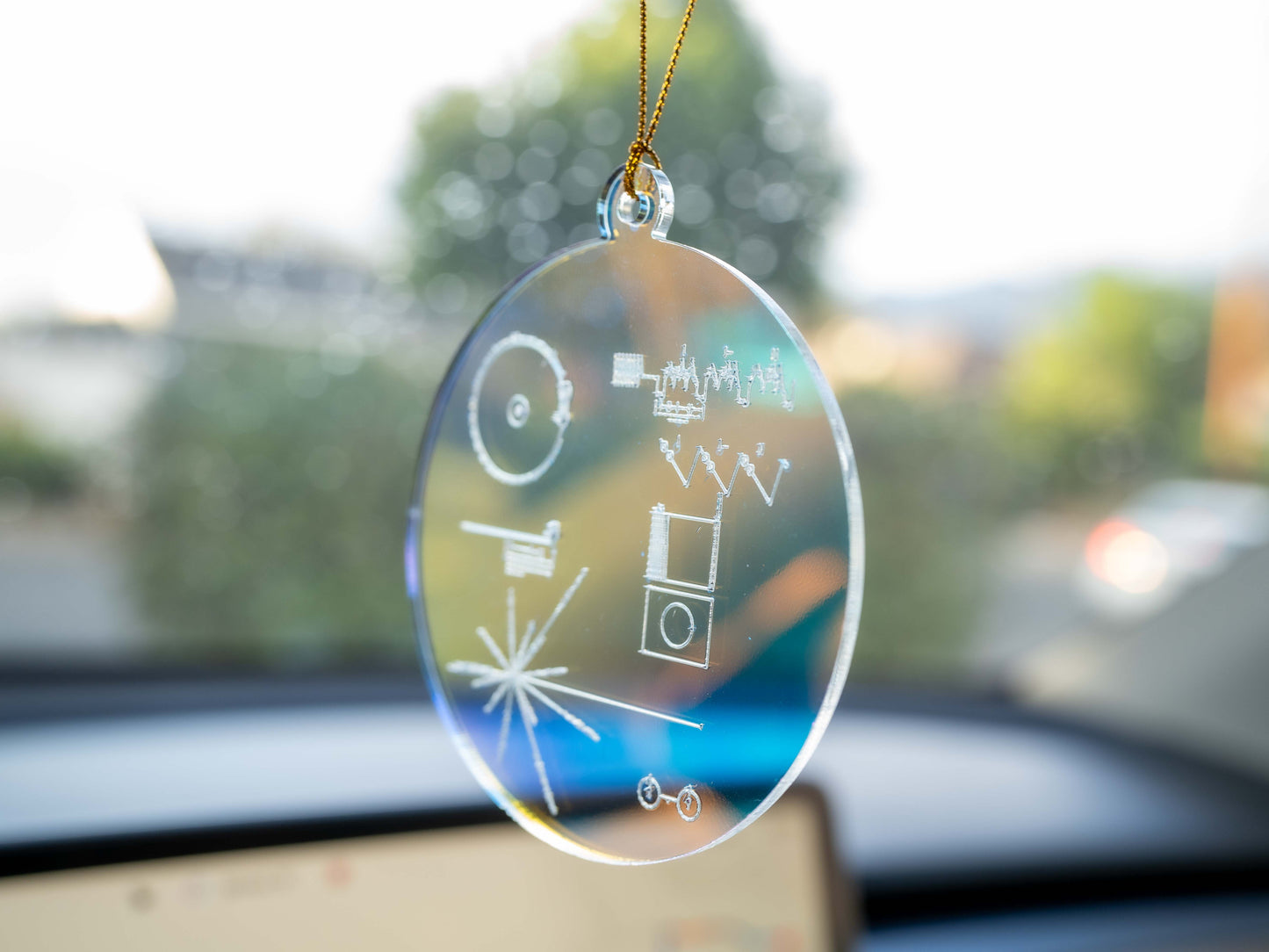 Voyager Golden Record Ornament In Iridescent Colorway