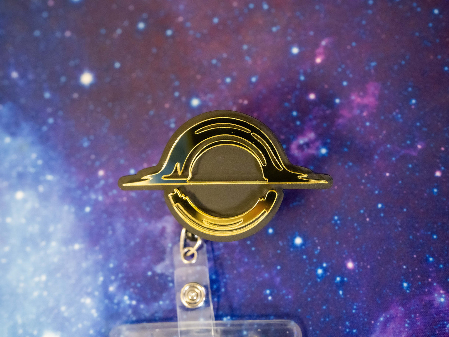 Black Hole Retractable Badge Holder Reel