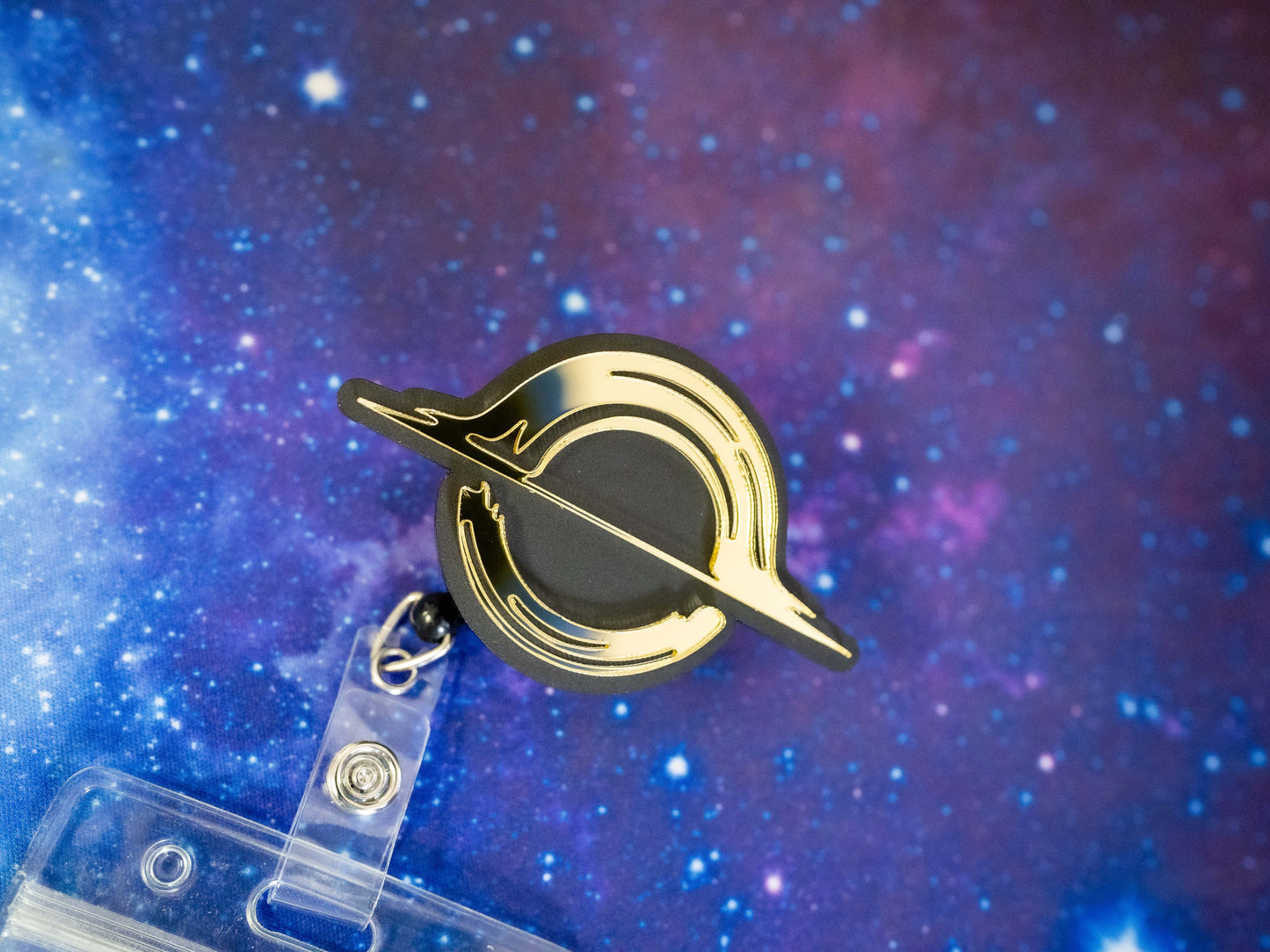 Black Hole Retractable Badge Holder Reel