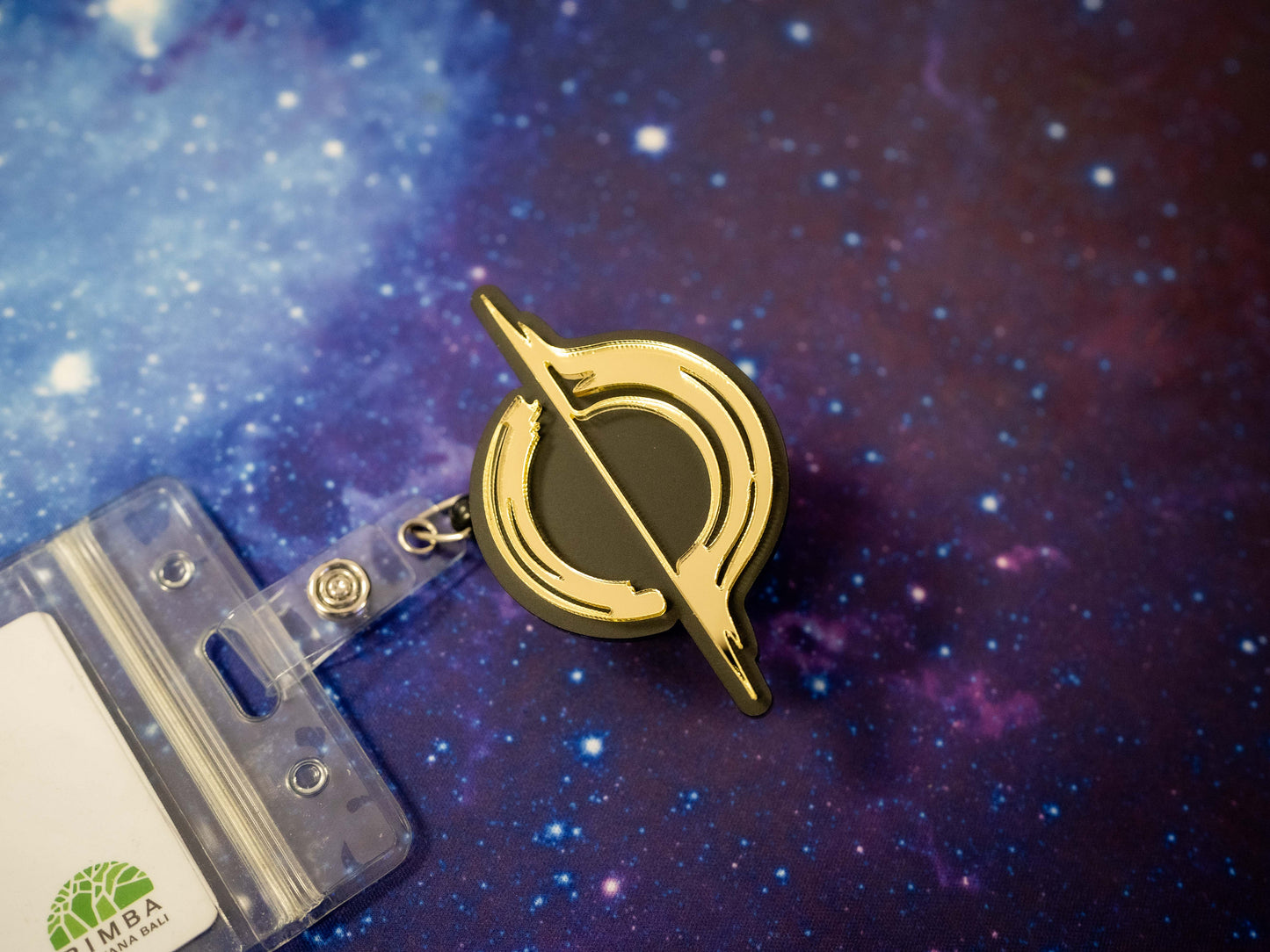 Black Hole Retractable Badge Holder Reel