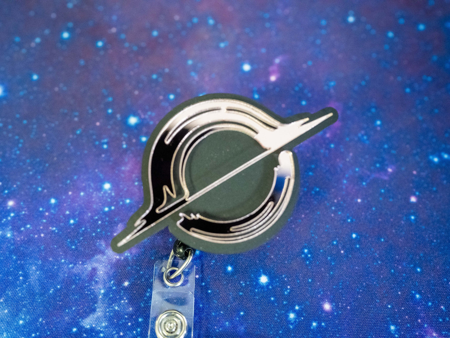 Black Hole Retractable Badge Holder Reel