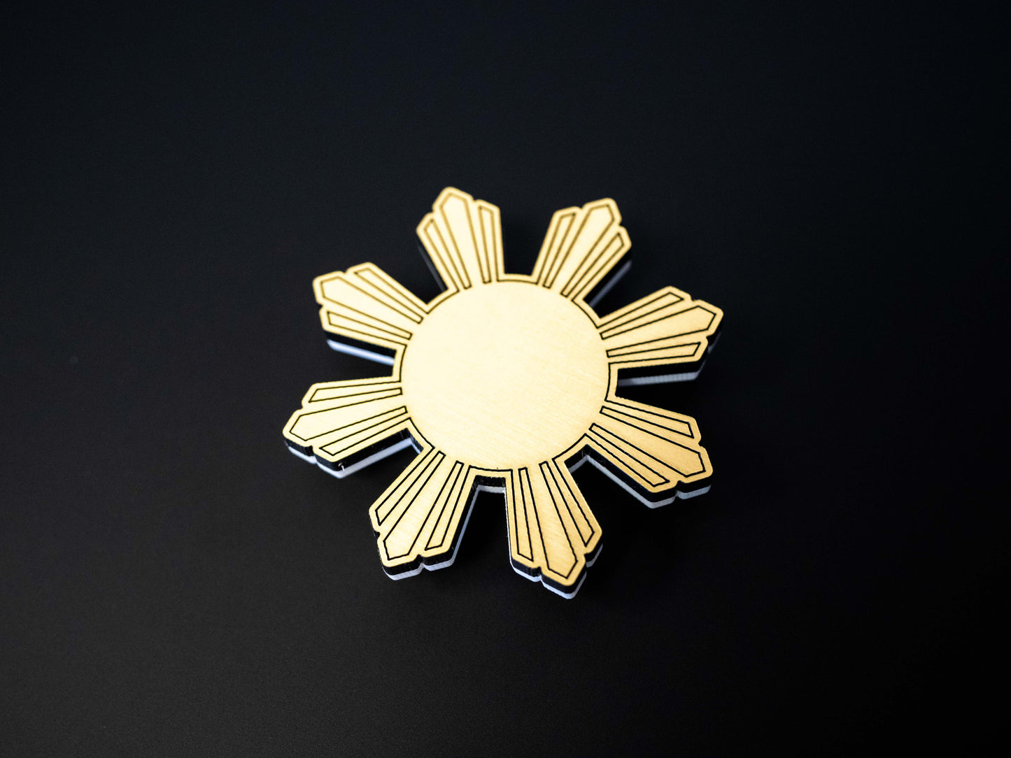 Metallic Gold Filipino Sun Araw Magnet