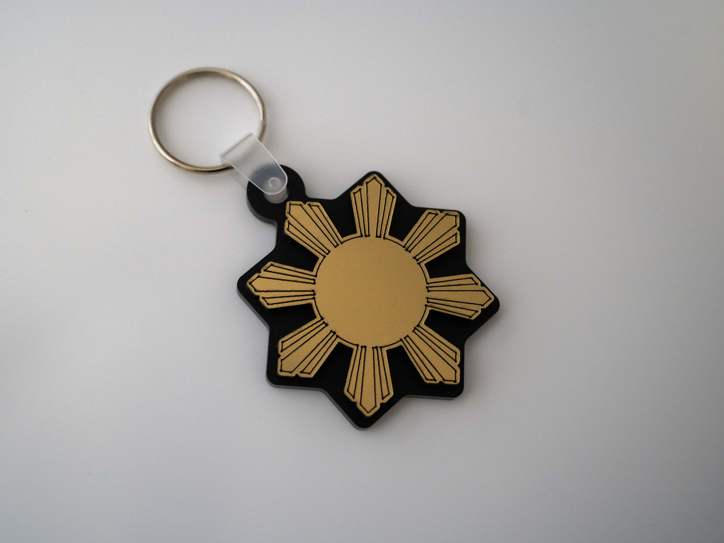 Metallic Gold Filipino Sun Araw Key Chain