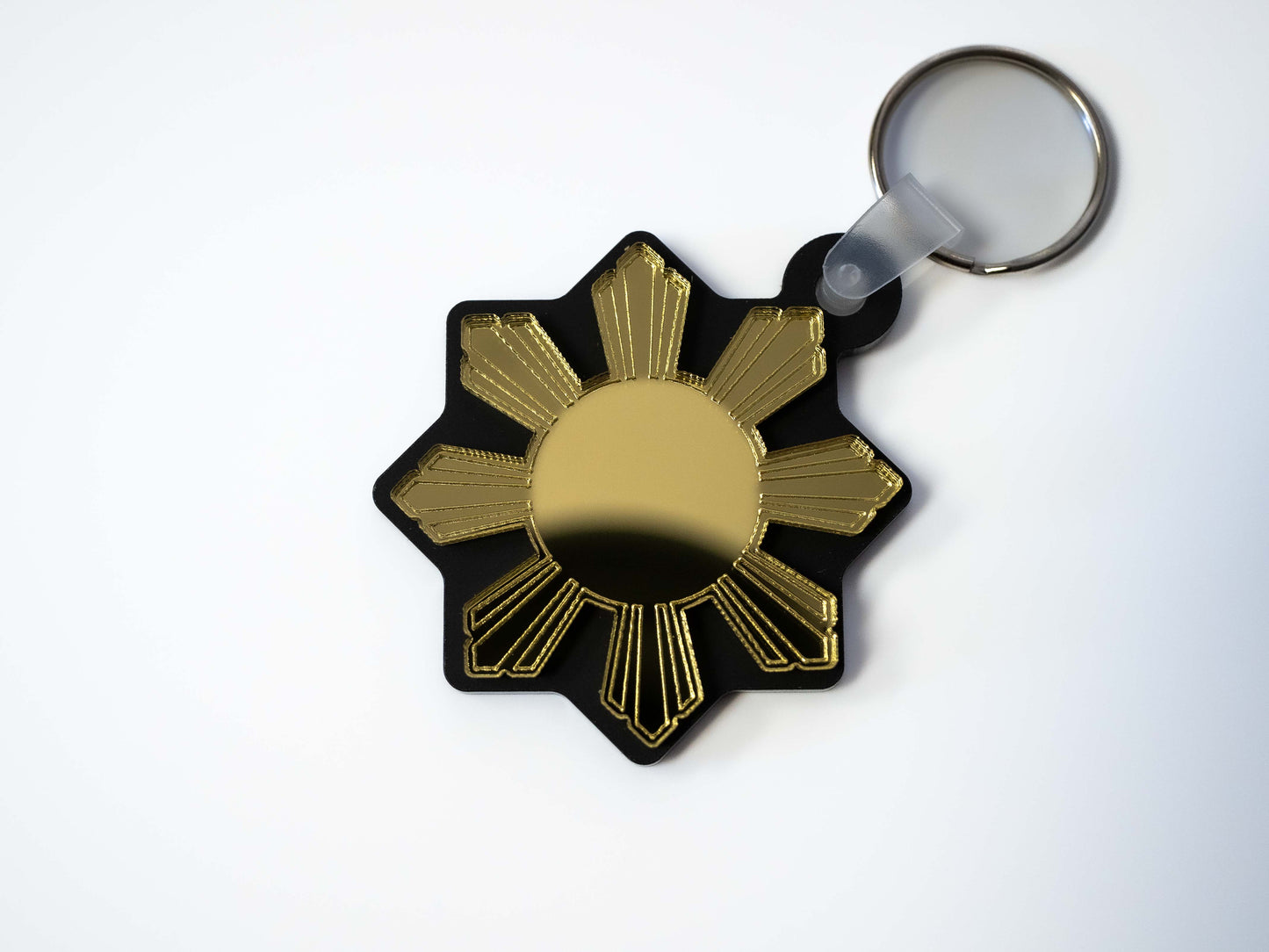 Mirrored Filipino Sun Araw Key Chain