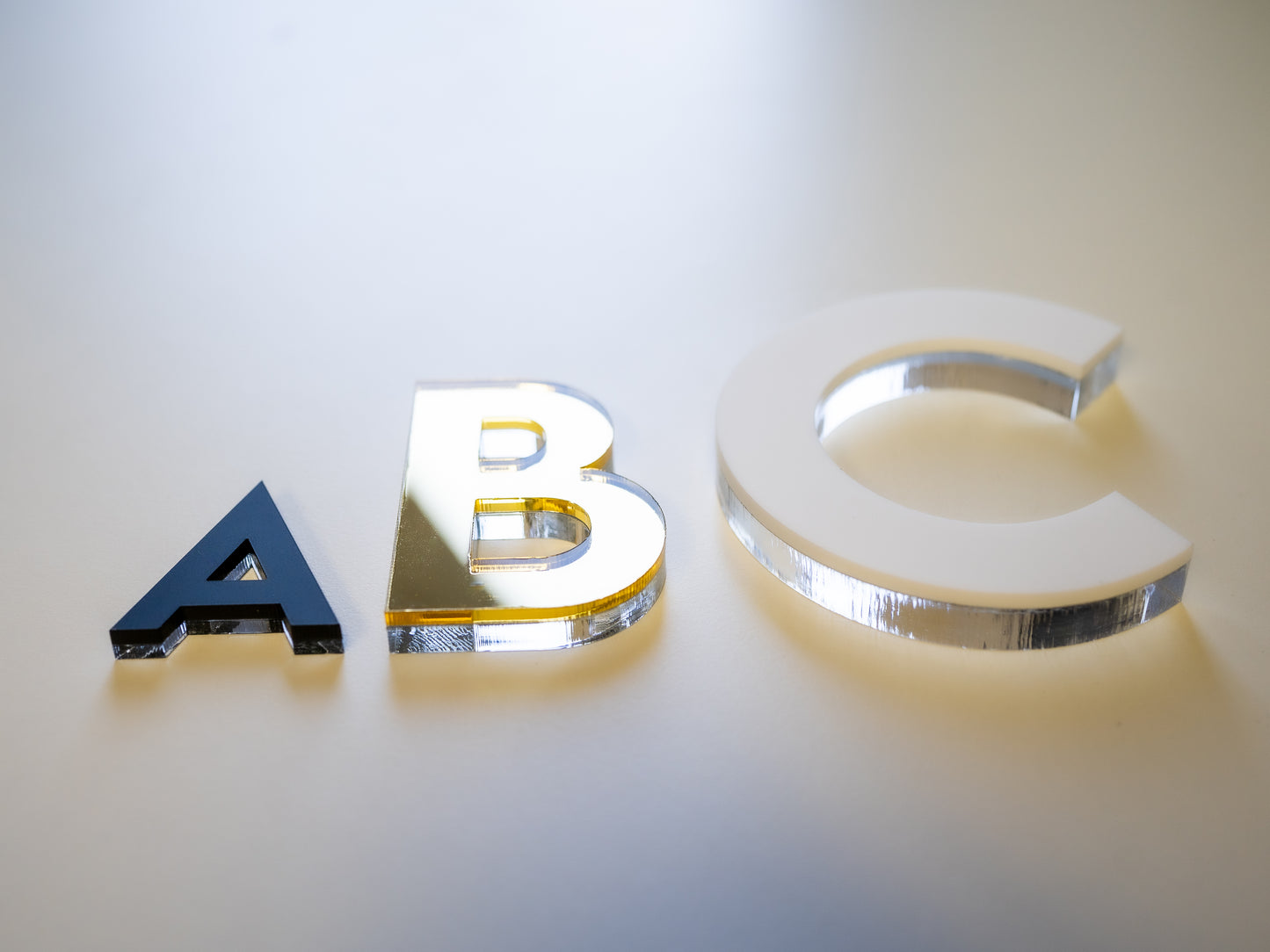 Custom Acrylic Letters, Numbers & Symbols – Clear, Matte, or Mirror Finish