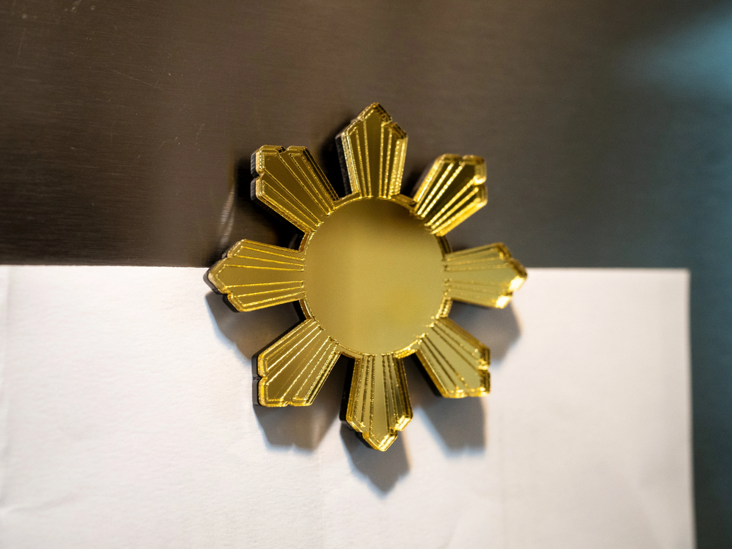 Mirrored Filipino Sun Araw Magnet