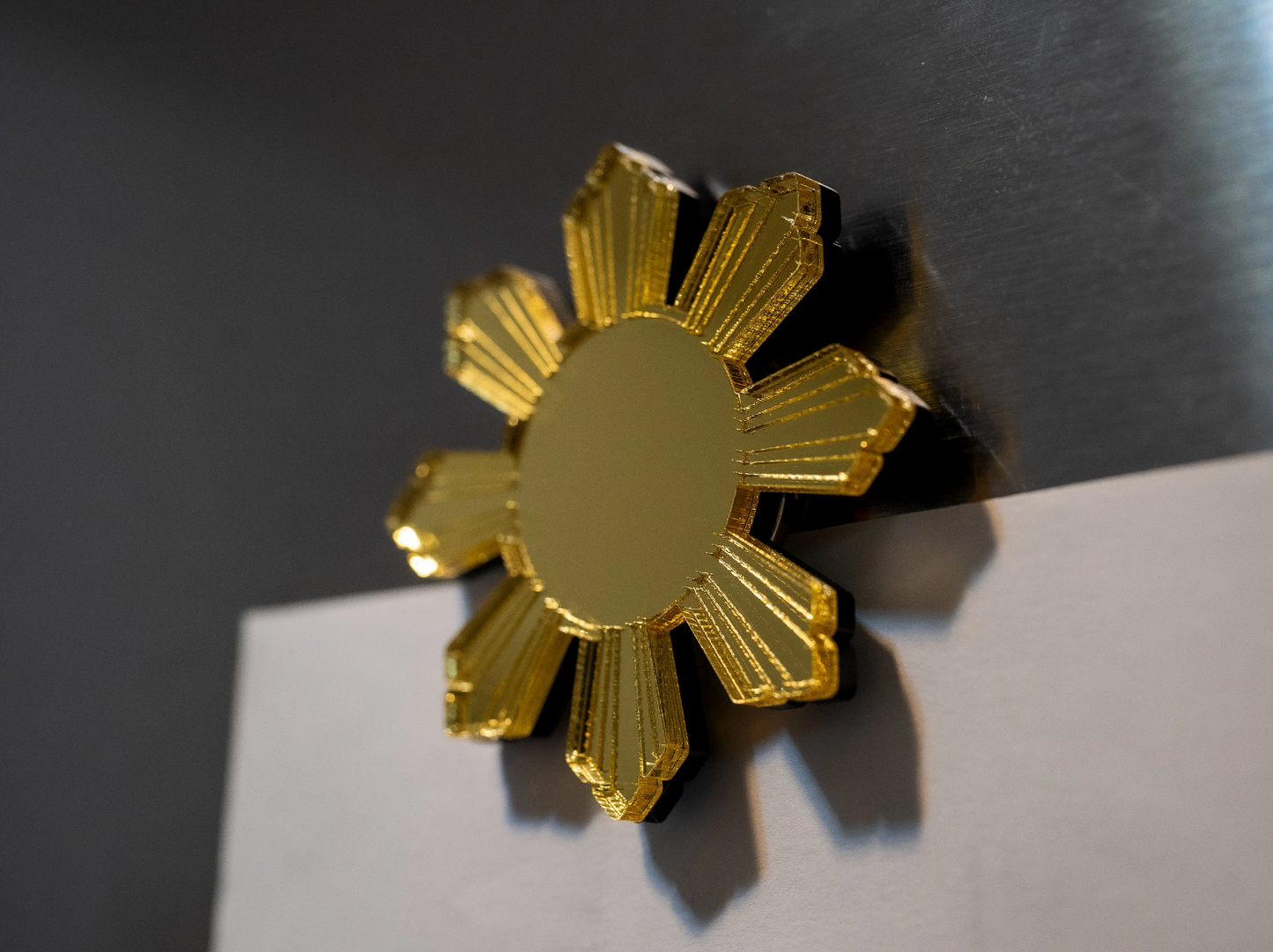 Mirrored Filipino Sun Araw Magnet