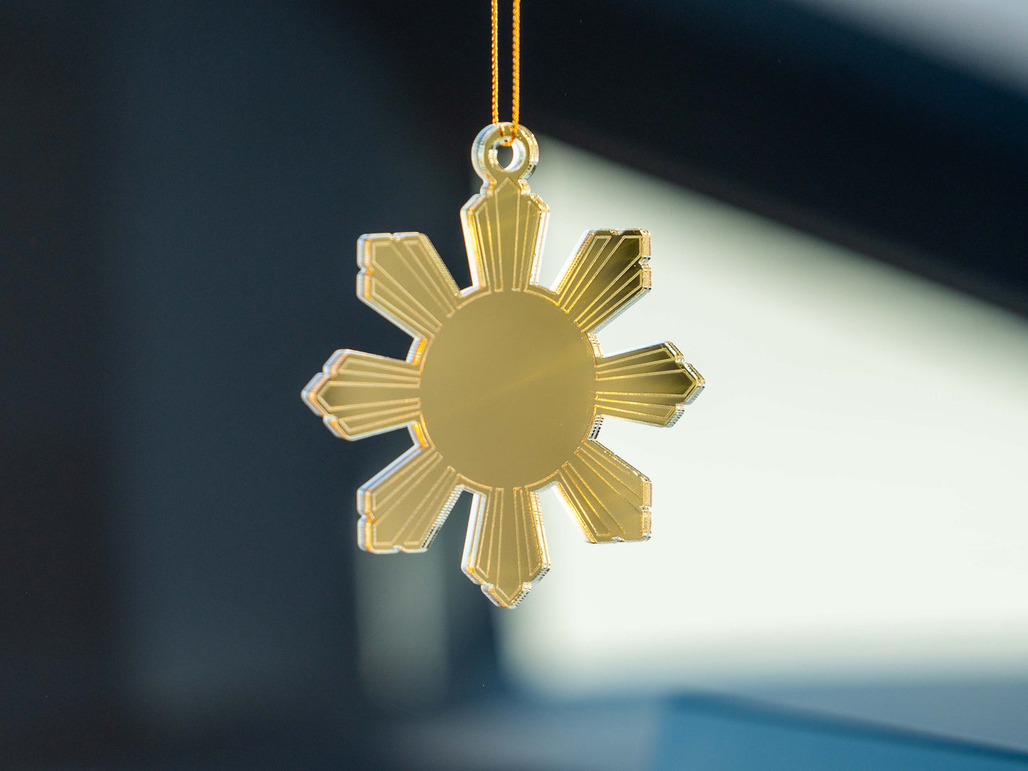 Mirrored Filipino Sun Araw Ornament