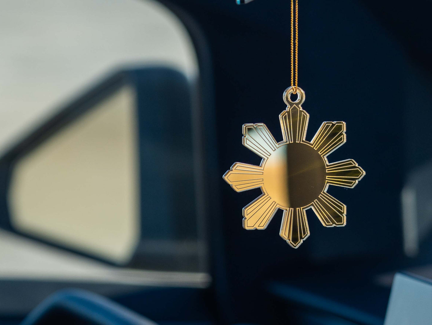 Mirrored Filipino Sun Araw Ornament