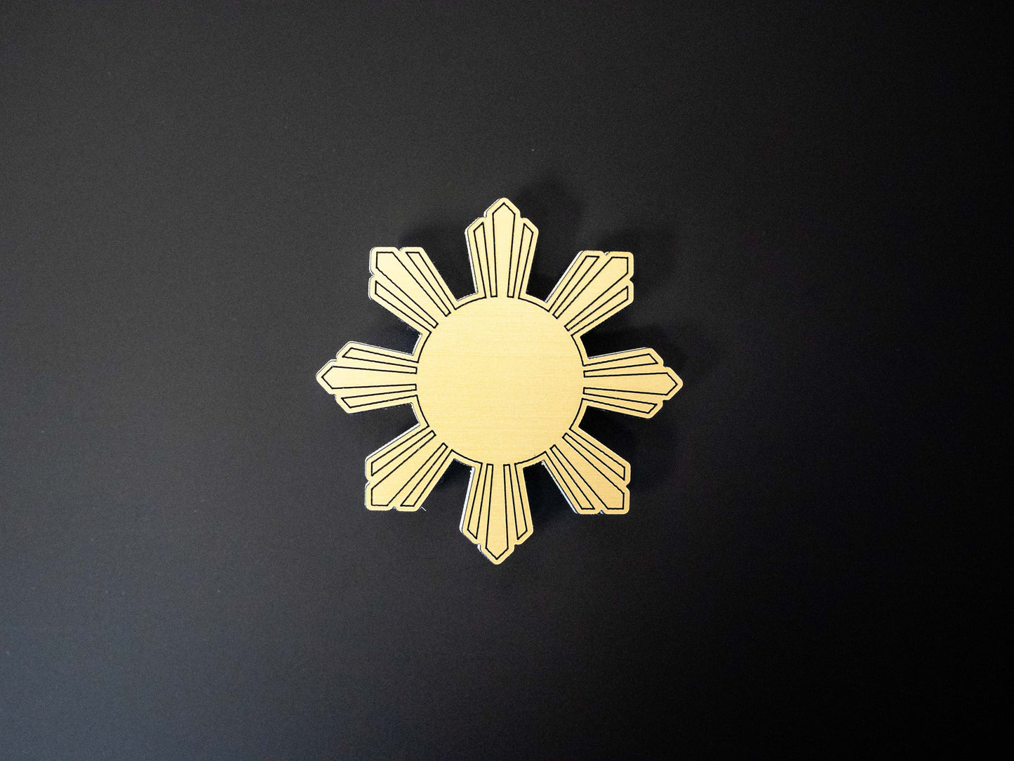 Metallic Gold Filipino Sun Araw Magnet
