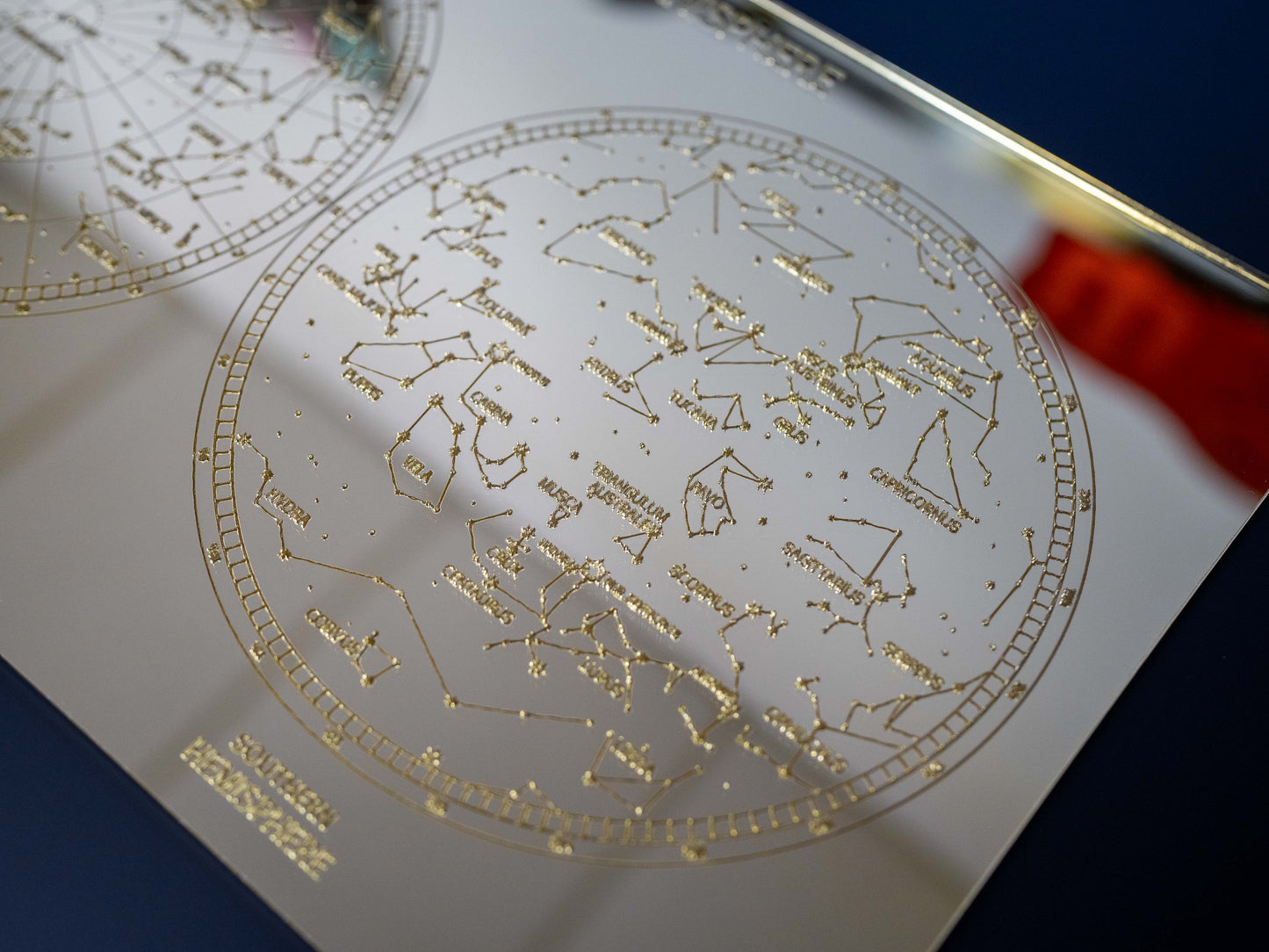 Mirrored Planisphere Horoscope & Constellation Map Wall Art