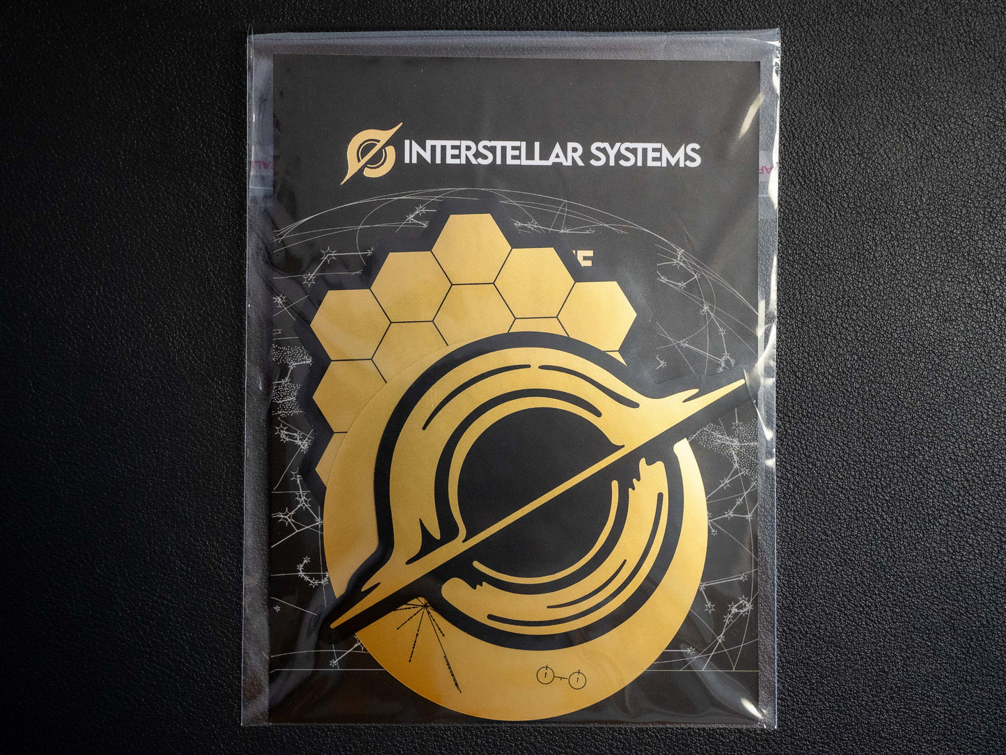 Space Themed Sticker Decals (3-Pack) in Premium Gold Foil [ FREE-SHIPPING! ]